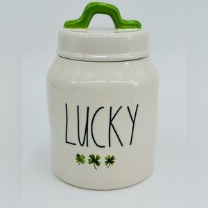 Rae Dunn Lucky lidded canister